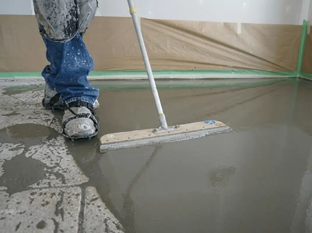 Uneven floor being professionally repaired in Kansas City, MO